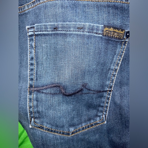 7 for All Mankind Lux Performance The Straight Men's Blue Jeans size 36 - Picture 11 of 11